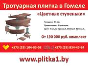 Цветные ступеньки в Гомеле тротуарная Черепашка Лотос Бордюр кирпичик
