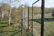 Ворота из профлиста или сетки рабицы в Минске! Можно выбрать цвет.