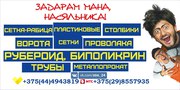 Сетку-рабицу,  трубы,  металлоштакет,  прозрачный шифер,  профлист,  армату