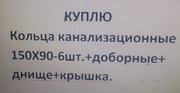  кольца канализационные +доборные+ днище+крышка.   